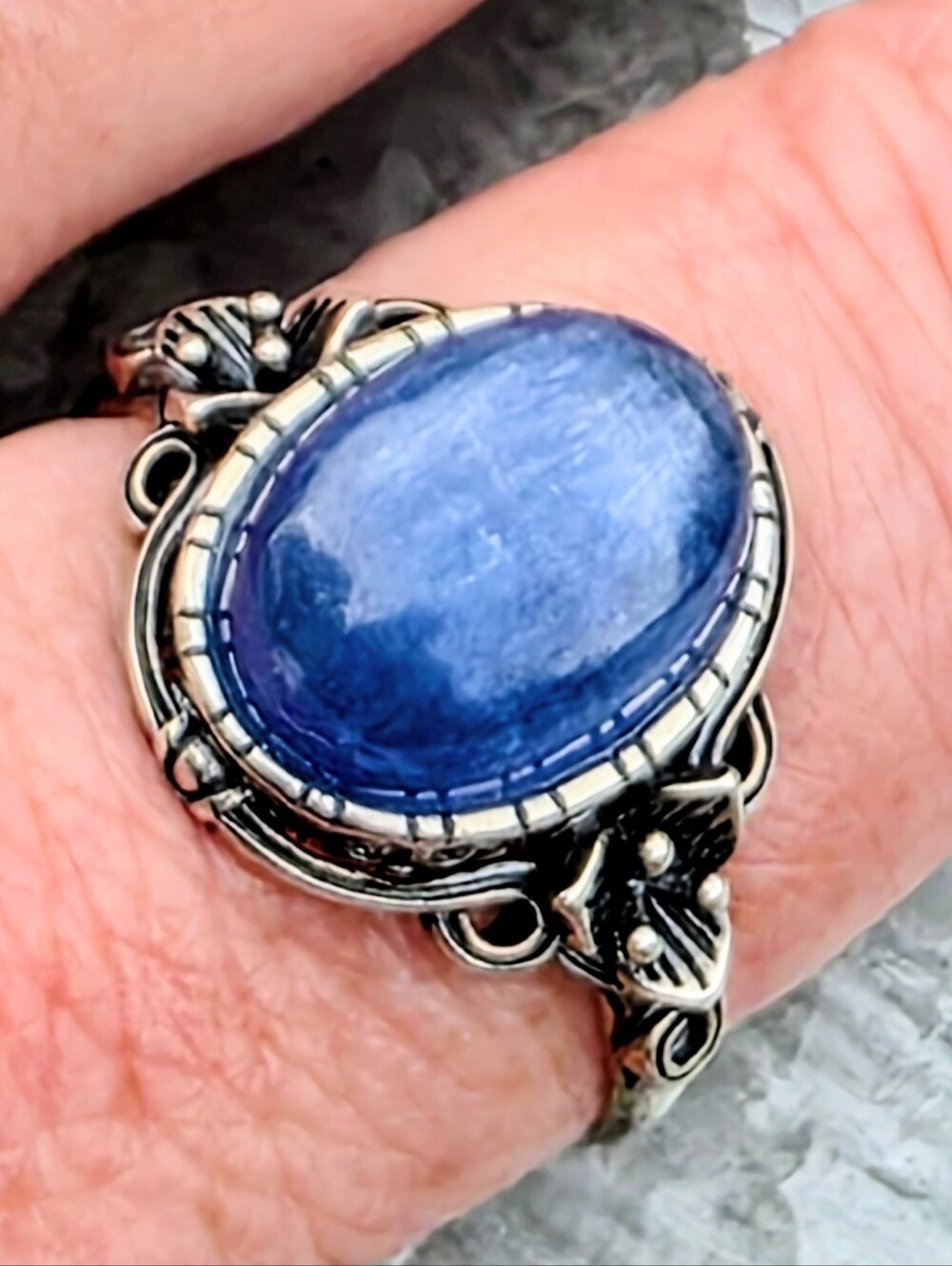Flashy Labradorite Ring In 925 Sterling Silver (Adjustable)